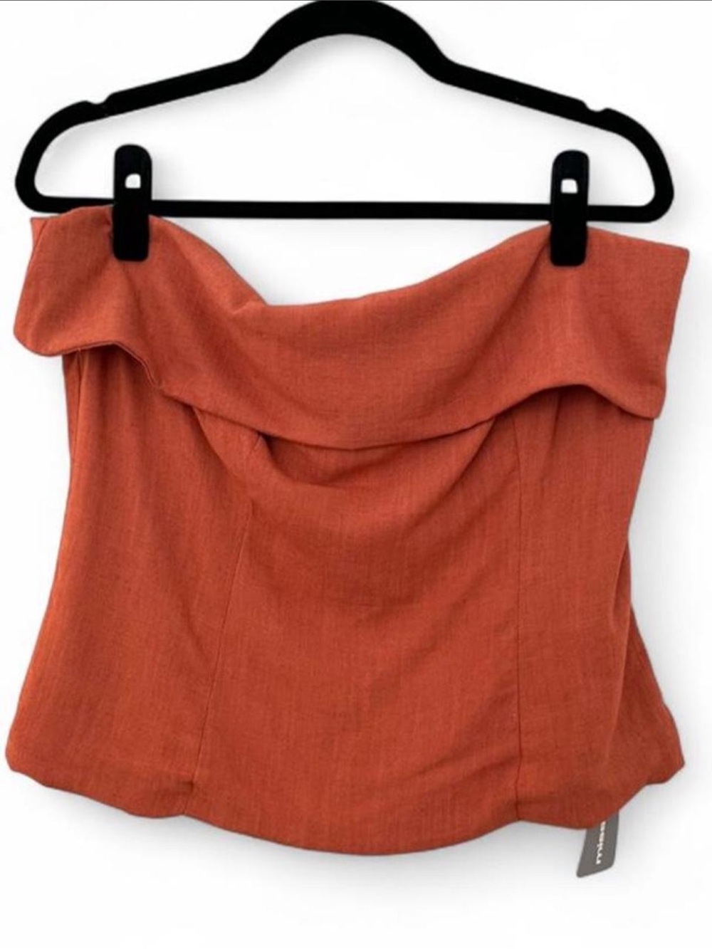 NWT Linen Bandeau, Fully Lined Top Size XL